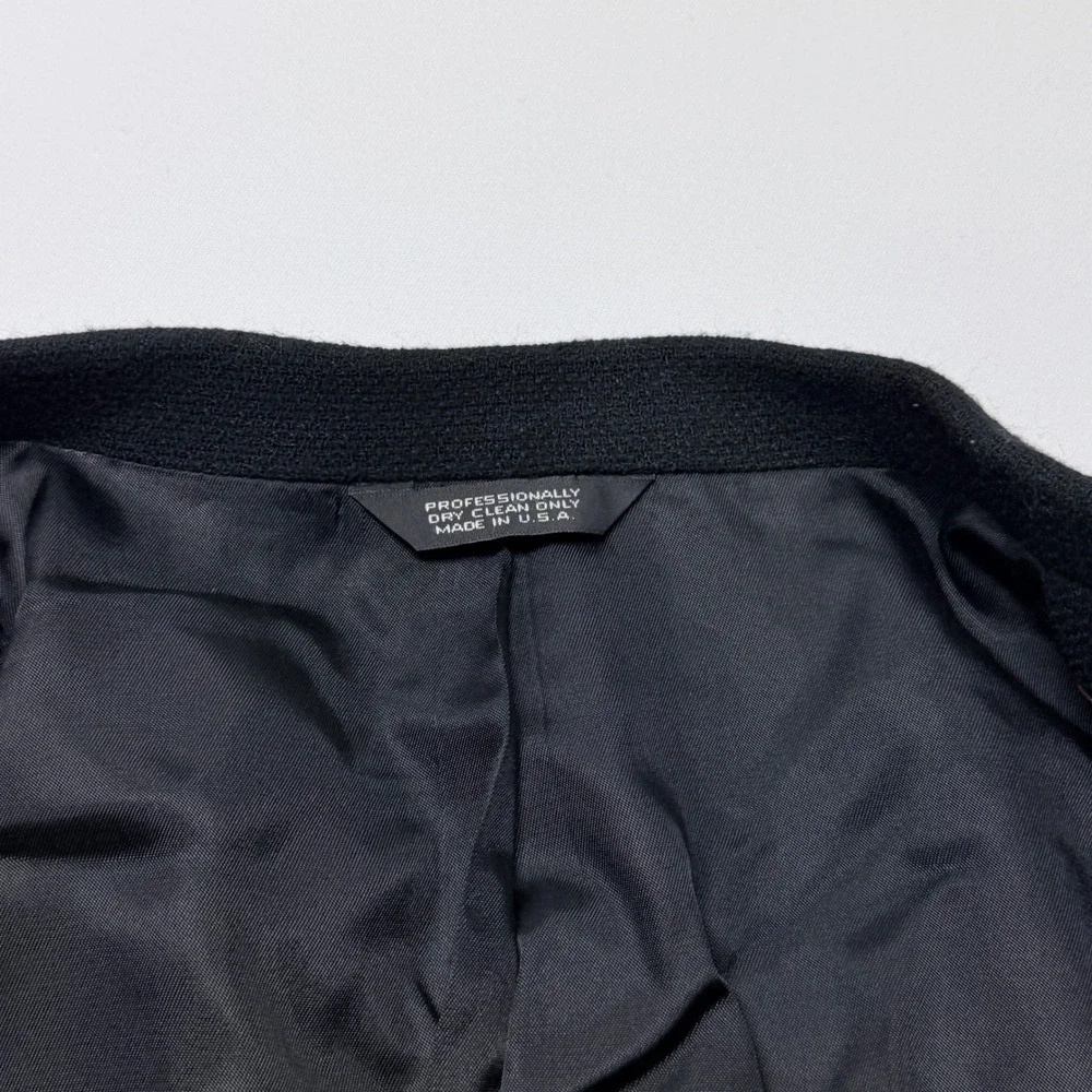 Alexander Lloyd Mens Black Wool Crepe Blazer Sport Coat 54L Made in USA